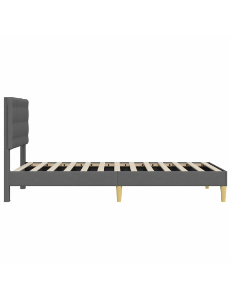 Struttura del letto Grigio Scuro 80 x 200 cm Tessuto