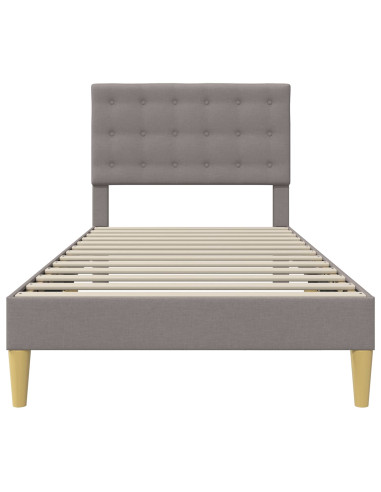 Struttura del letto con testiera Tortora 80 x 200 cm Tessuto