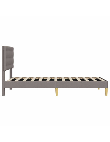 Struttura del letto con testiera Tortora 80 x 200 cm Tessuto