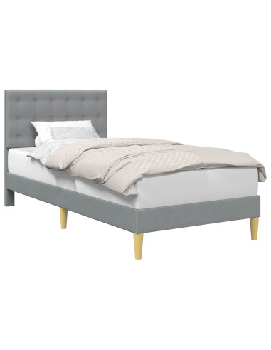 Struttura del letto Grigio Chiaro 90 x 190 cm Tessuto