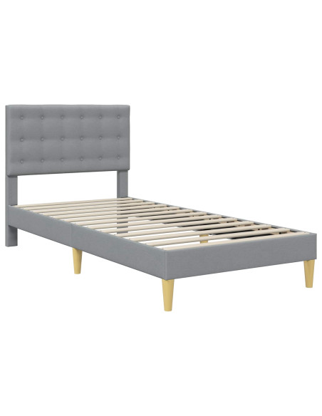 Struttura del letto Grigio Chiaro 90 x 190 cm Tessuto