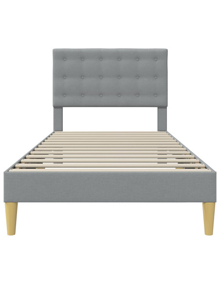 Struttura del letto Grigio Chiaro 90 x 190 cm Tessuto