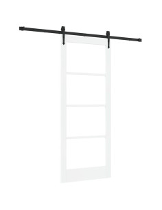 Porta scorrevole Bianco e Nero 83 x 202 cm 2