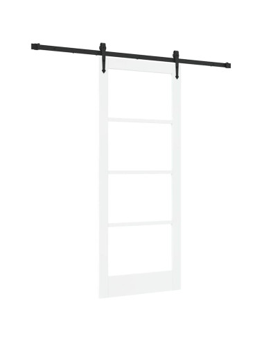 Porta scorrevole Bianco e Nero 83 x 202 cm