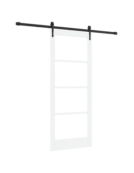 Porta scorrevole Bianco e Nero 83 x 202 cm