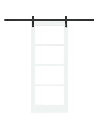 Porta scorrevole Bianco e Nero 83 x 202 cm