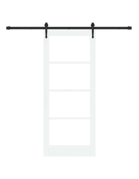 Porta scorrevole Bianco e Nero 83 x 202 cm