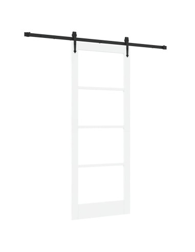 Porta scorrevole Bianco e Nero 83 x 211 cm