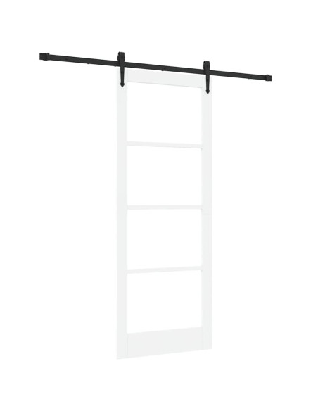 Porta scorrevole Bianco e Nero 83 x 211 cm