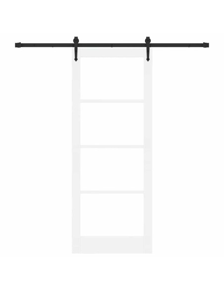 Porta scorrevole Bianco e Nero 83 x 211 cm