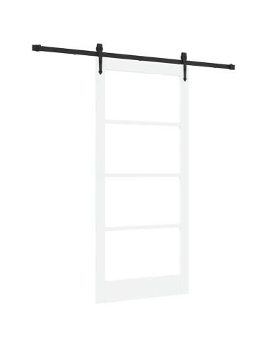 Porta scorrevole Bianco e Nero 93 x 202 cm