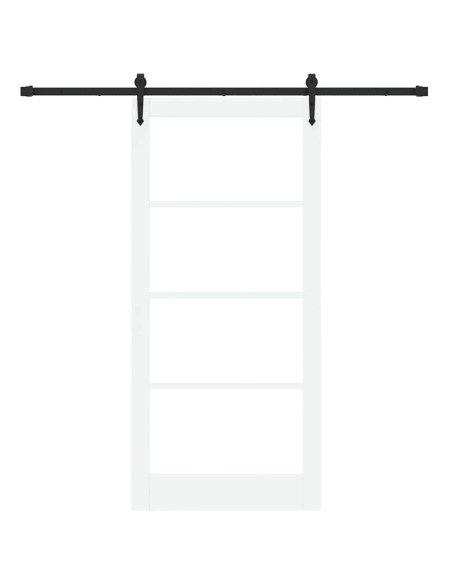 Porta scorrevole Bianco e Nero 93 x 202 cm