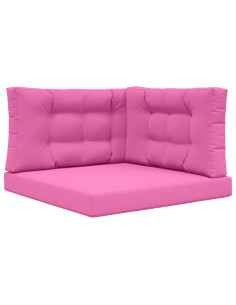 Cuscino per divano da esterno 3 pcs Rosa Poliestere 2
