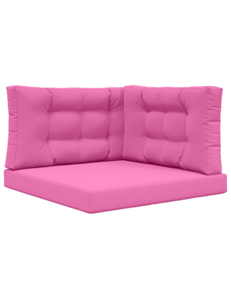 Cuscino per divano da esterno 3 pcs Rosa Poliestere