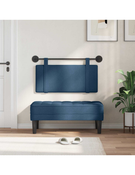 Testata appesa Montaggio a parete Blu 90 x 55 x 5 cm Tessuto