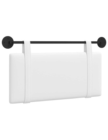 Testata appesa Montaggio a parete Bianco 90 x 55 x 5 cm Tessuto
