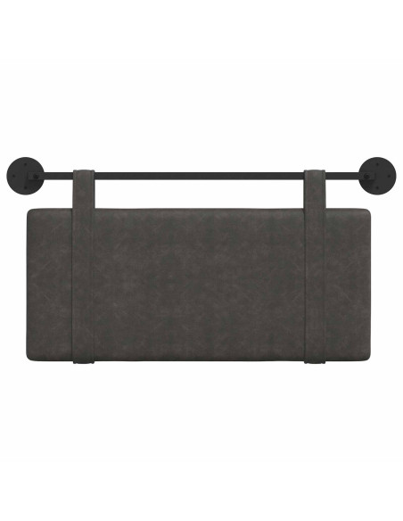 Testata appesa Montaggio a parete Nero 90 x 55 x 5 cm PU Antico