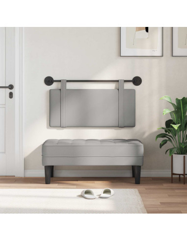 Testata appesa Grigio Nuvola 100 x 55 x 5 cm Tessuto