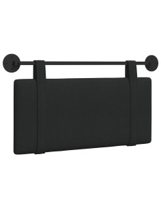 Testata appesa Montaggio a parete Nero 100 x 55 x 5 cm Tessuto 2