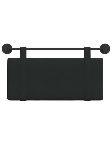 Testata appesa Montaggio a parete Nero 100 x 55 x 5 cm Tessuto