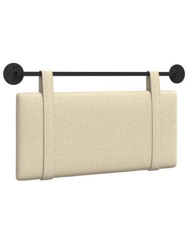 Testata appesa Montaggio a parete Crema 100 x 55 x 5 cm Tessuto