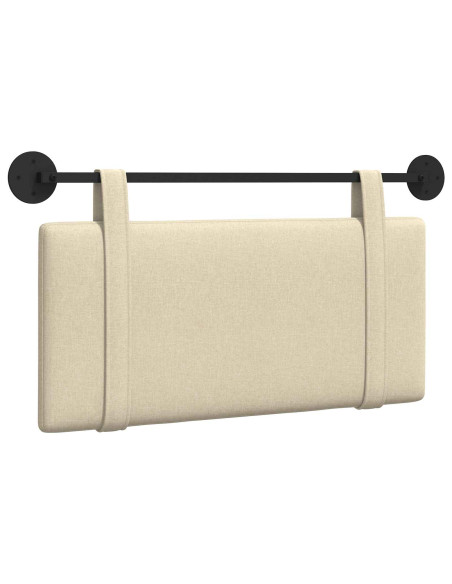 Testata appesa Montaggio a parete Crema 100 x 55 x 5 cm Tessuto