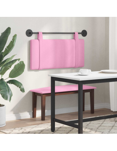 Testata appesa Montaggio a parete Rosa 100 x 55 x 5 cm Tessuto