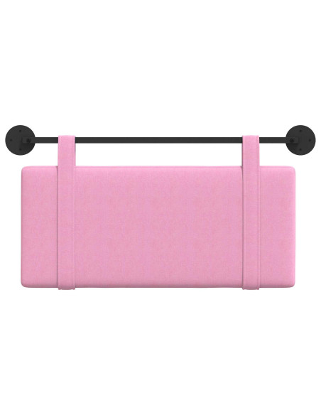 Testata appesa Montaggio a parete Rosa 100 x 55 x 5 cm Tessuto
