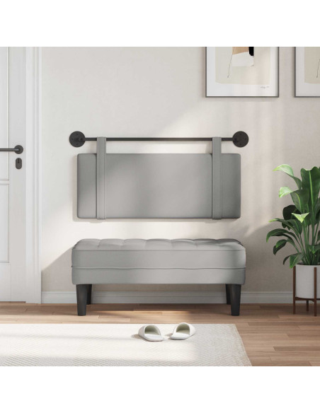Testata appesa Grigio Nuvola 110 x 55 x 5 cm Tessuto