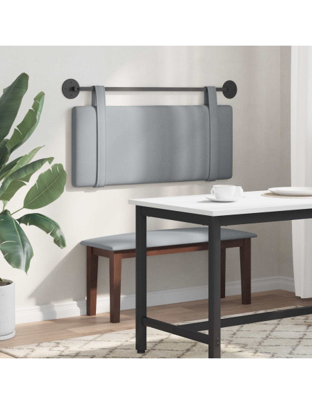 Testata appesa Grigio chiaro 110 x 55 x 5 cm Tessuto