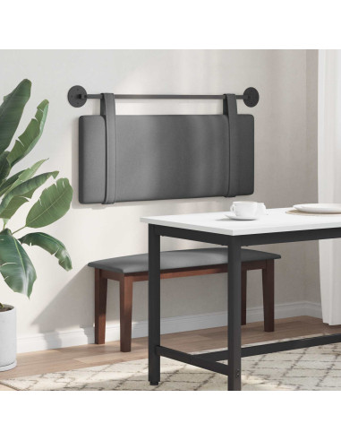 Testata appesa Tinta unita Grigio scuro 110 x 55 x 5 cm Tessuto