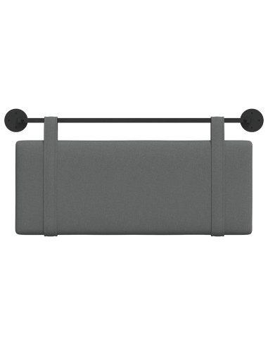 Testata appesa Tinta unita Grigio scuro 110 x 55 x 5 cm Tessuto