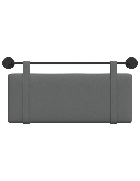 Testata appesa Tinta unita Grigio scuro 110 x 55 x 5 cm Tessuto