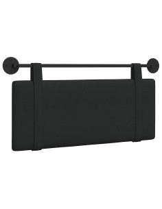 Testata appesa Montaggio a parete Nero 110 x 55 x 5 cm Tessuto 2