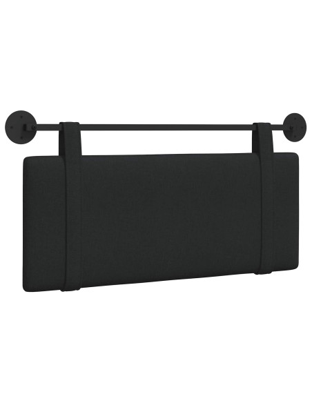Testata appesa Montaggio a parete Nero 110 x 55 x 5 cm Tessuto