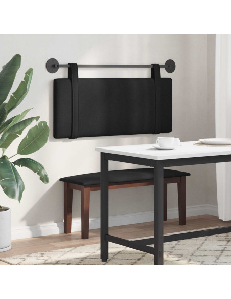 Testata appesa Montaggio a parete Nero 110 x 55 x 5 cm Tessuto