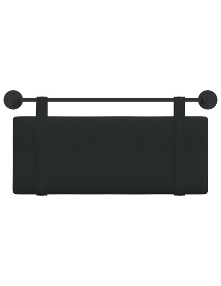 Testata appesa Montaggio a parete Nero 110 x 55 x 5 cm Tessuto