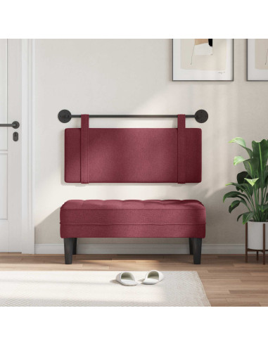 Testata appesa Tinta unita Rosso Vino 110 x 55 x 5 cm Tessuto
