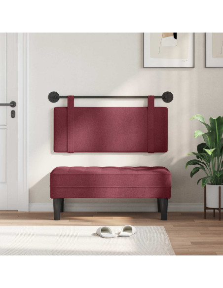 Testata appesa Tinta unita Rosso Vino 110 x 55 x 5 cm Tessuto