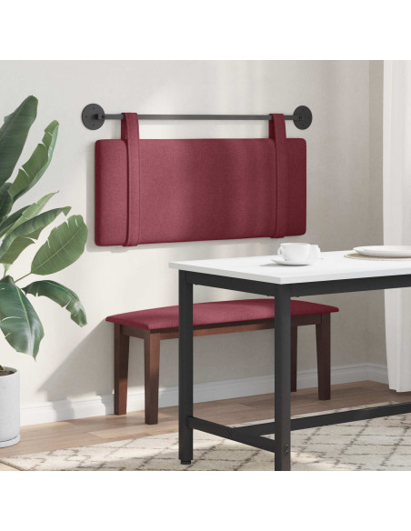 Testata appesa Tinta unita Rosso Vino 110 x 55 x 5 cm Tessuto