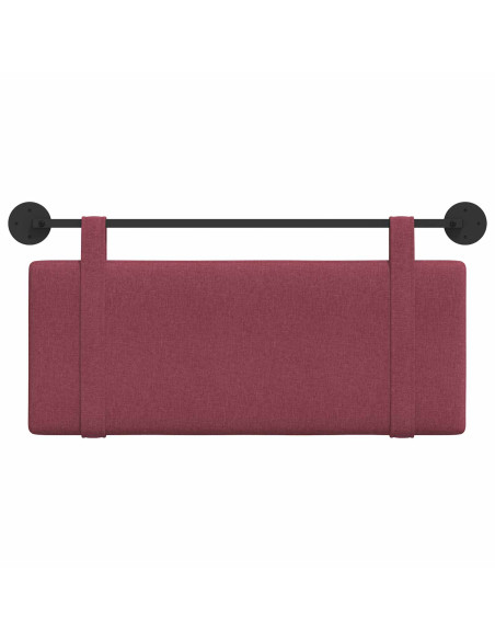 Testata appesa Tinta unita Rosso Vino 110 x 55 x 5 cm Tessuto