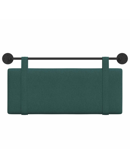 Testata appesa Tinta unita Verde Scuro 110 x 55 x 5 cm Tessuto