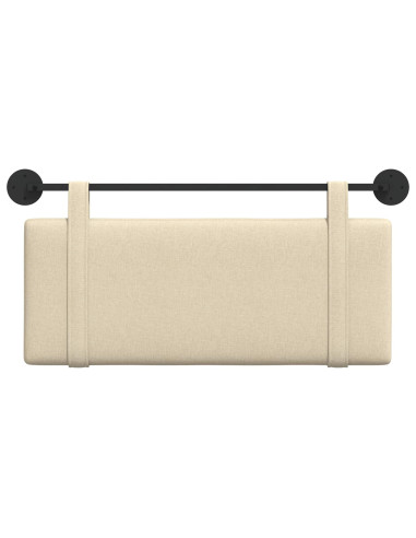 Testata appesa Montaggio a parete Crema 110 x 55 x 5 cm Tessuto
