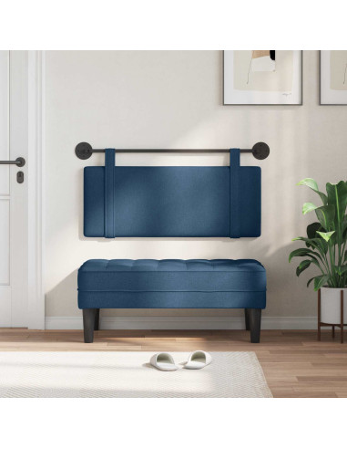 Testata appesa Montaggio a parete Blu 110 x 55 x 5 cm Tessuto