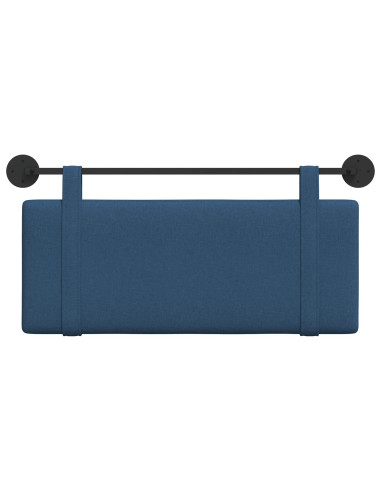 Testata appesa Montaggio a parete Blu 110 x 55 x 5 cm Tessuto
