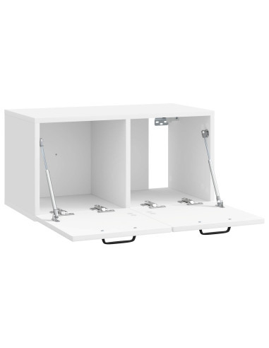 Mobile Porta TV da Muro Bianco Lucido 59,5 x 31 x 30 cm