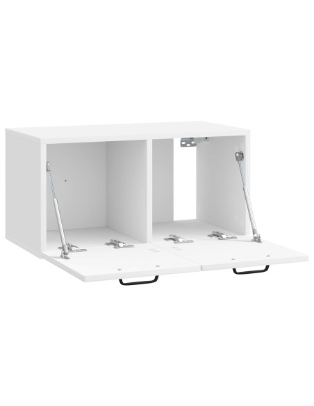 Mobile Porta TV da Muro Bianco Lucido 59,5 x 31 x 30 cm