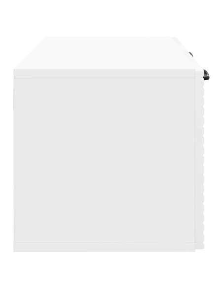 Mobile Porta TV da Muro Bianco Lucido 59,5 x 31 x 30 cm