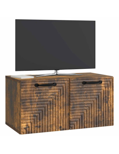 Mobile Porta TV da Muro Rovere Fumo 59,5 x 31 x 30 cm