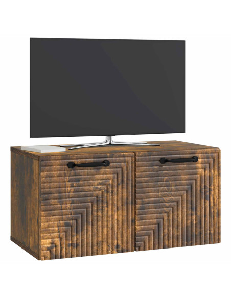 Mobile Porta TV da Muro Rovere Fumo 59,5 x 31 x 30 cm